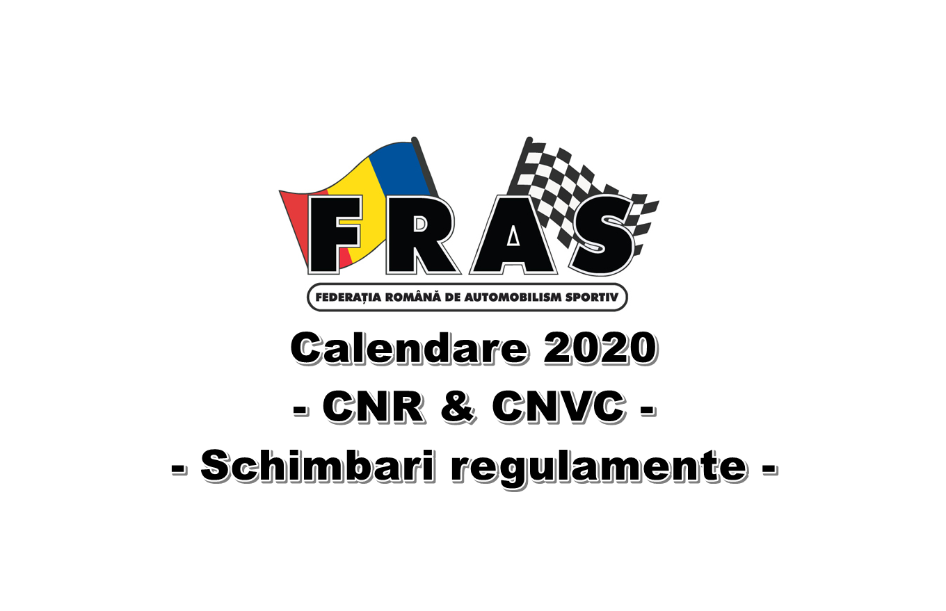 Calendar 2020: Sase etape CNR, sapte etape CNVC