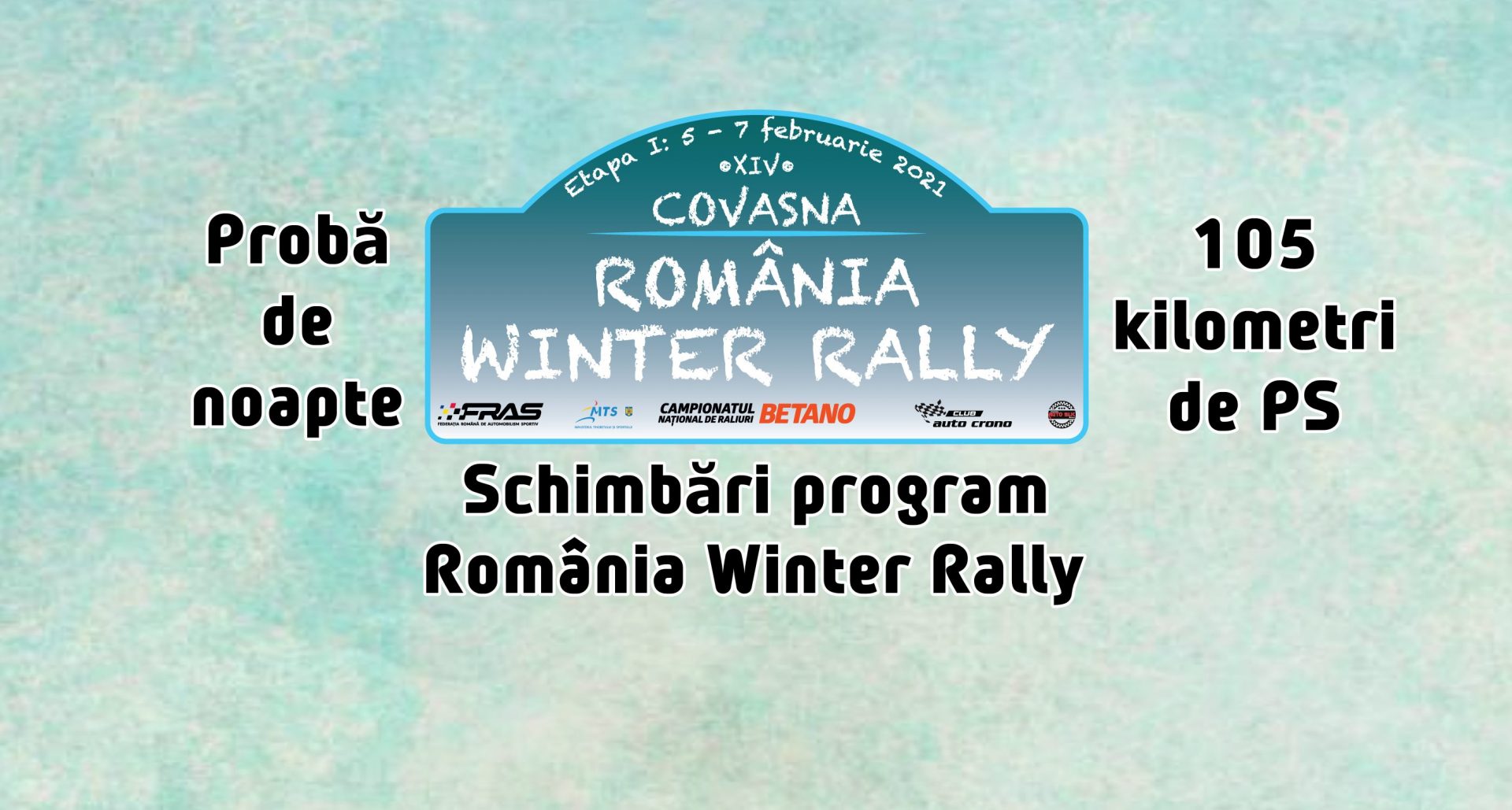 Schimbări de program pentru România Winter Rally 2021