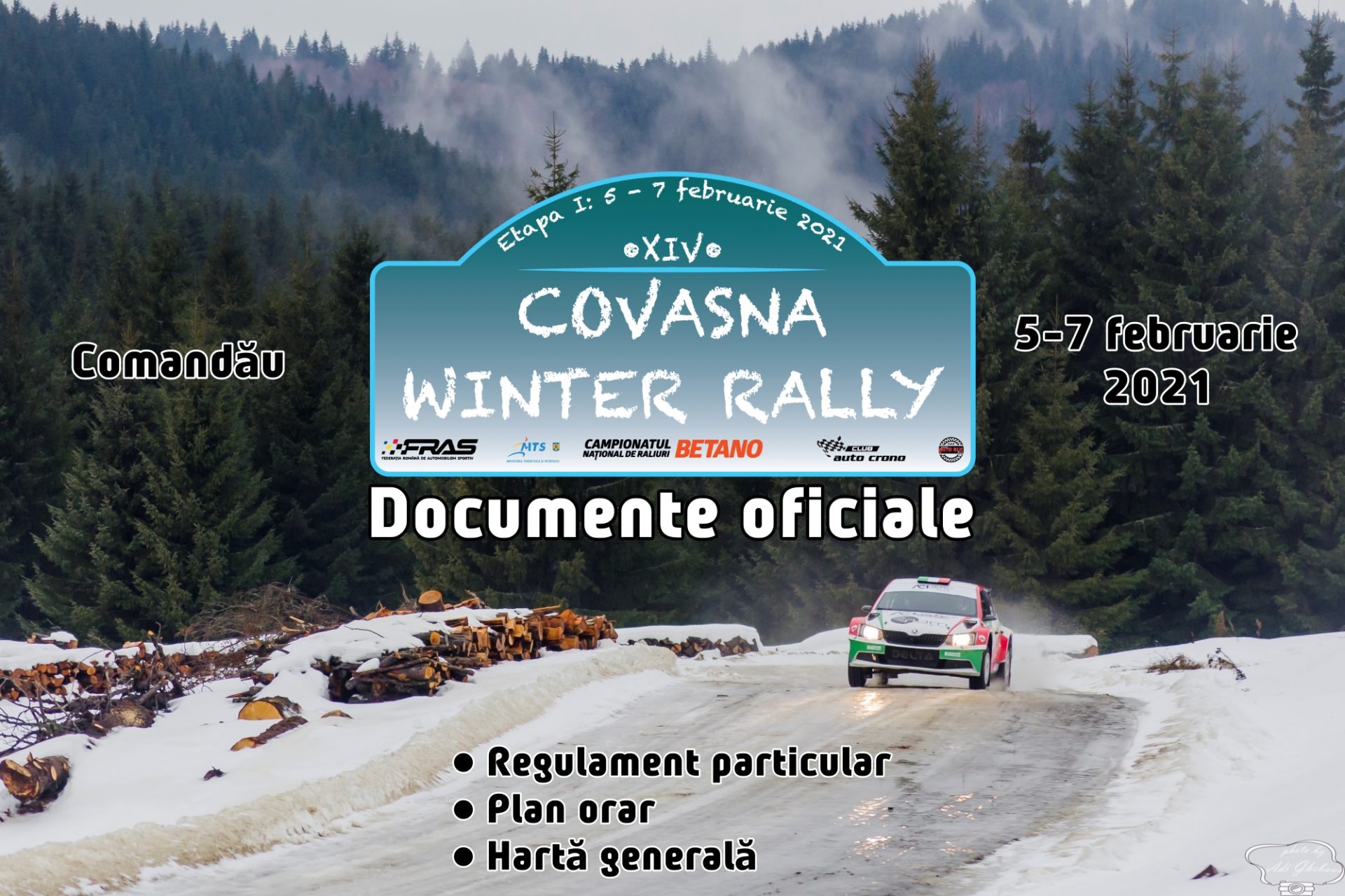 UPDATE: CURSA ESTE AMÂNATĂ! Winter Rally Covasna 2021 – Documente oficiale