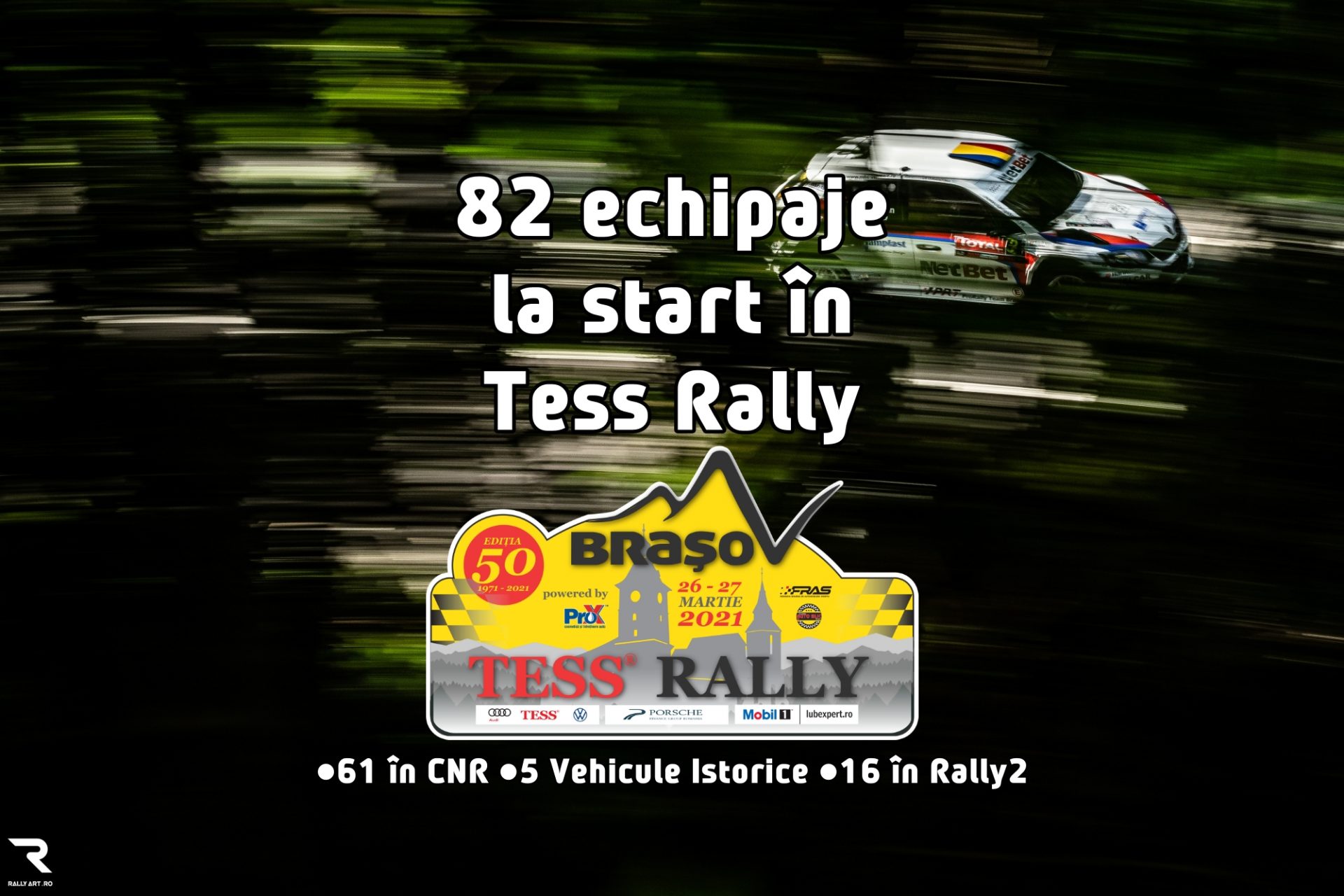 82 de echipaje la startul Tess Rally Brașov – powered by ProX 2021