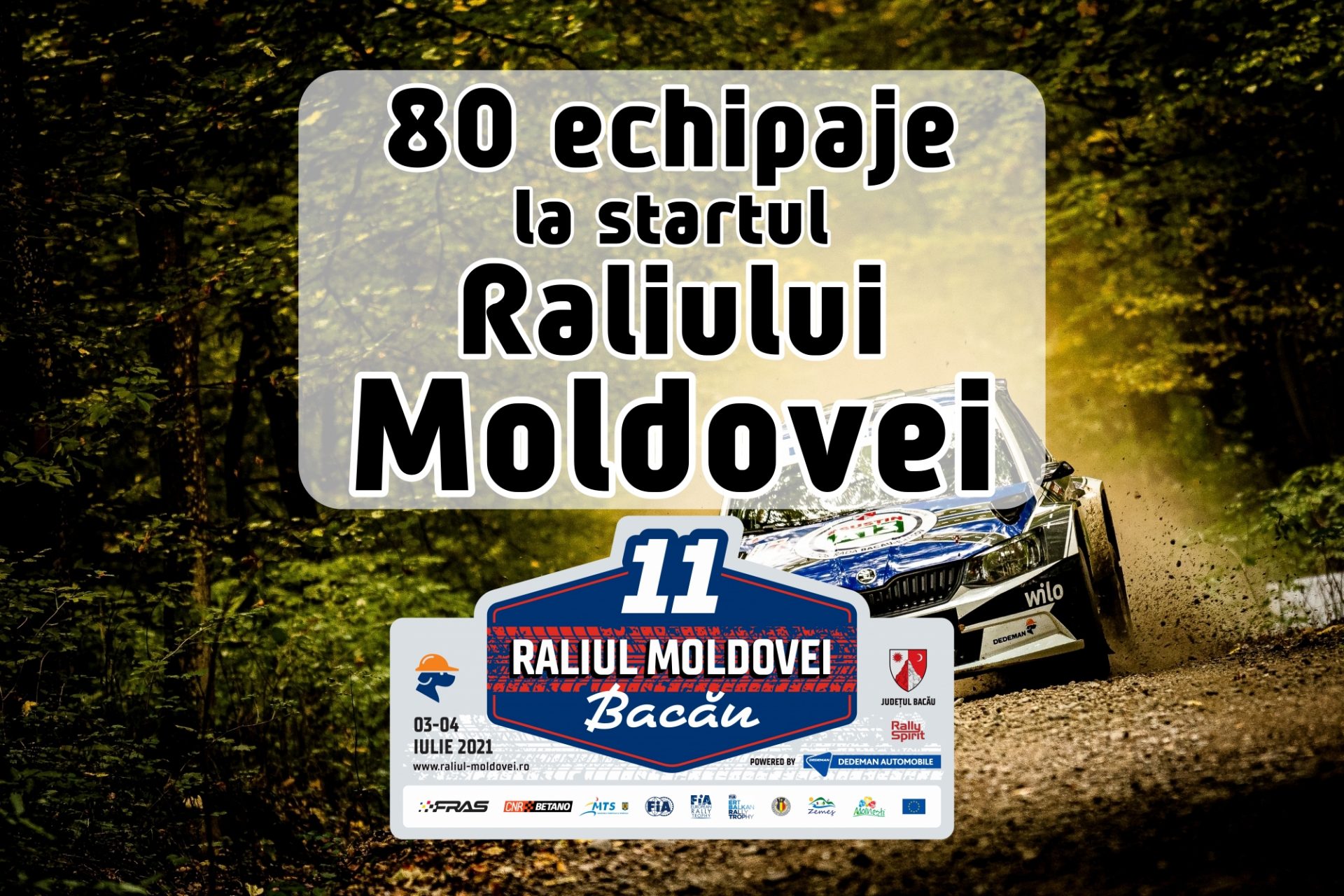 80 de echipaje pornesc în Raliul Moldovei 2021